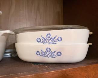 Vintage Corning Ware Cornflower Casserole Dishes