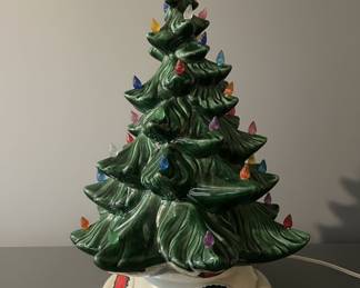 Vintage Ceramic Lighted Christmas Tree