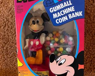 Vintage Superior Mickey's Gumball Machine Coin Bank