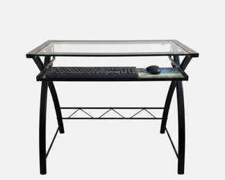 Glass Top Computer Desk