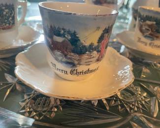 Vintage Crown Bavaria for Avon Christmas Tea Set
