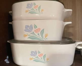 Vintage CorningWare Friendship Casserole Dishes