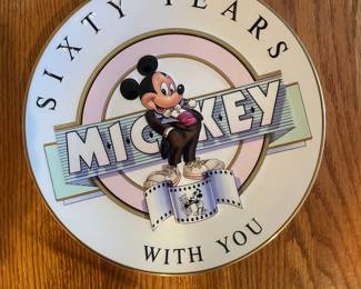 Vintage Disney Mickey Mouse Commemorative Plate
