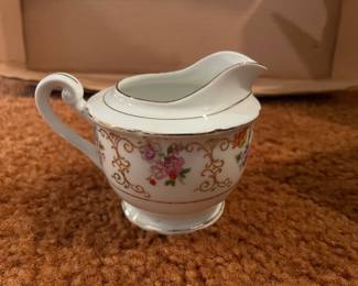 Vintage Floral Porcelain Creamer