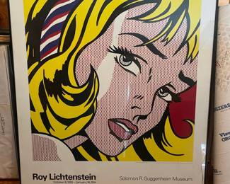 Roy Lichtenstein 'Girl with Hair Ribbon' Solomon R. Guggenheim Museum Exhibition Poster