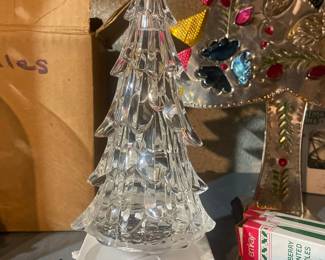 Vintage Clear Acrylic Lighted Christmas Tree