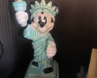 Vintage Disney Minnie Mouse Statue of Liberty Coin Bank