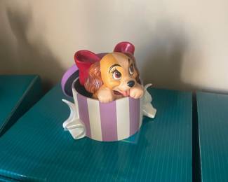 Disney Lady in the Hatbox Trinket Box