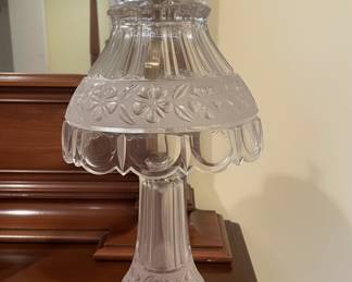 Vintage Lead Crystal Boudoir Lamp