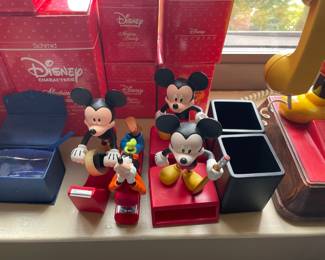 Vintage Disney Mickey Mouse and Goofy Desk Accessory Set