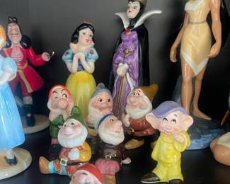 Vintage Disney Snow White & the Seven Dwarfs Character Ceramic Figurines
