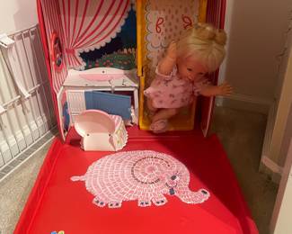 Vintage 1965 Mattel Cheerful Tearful Nursery Carrying Case
