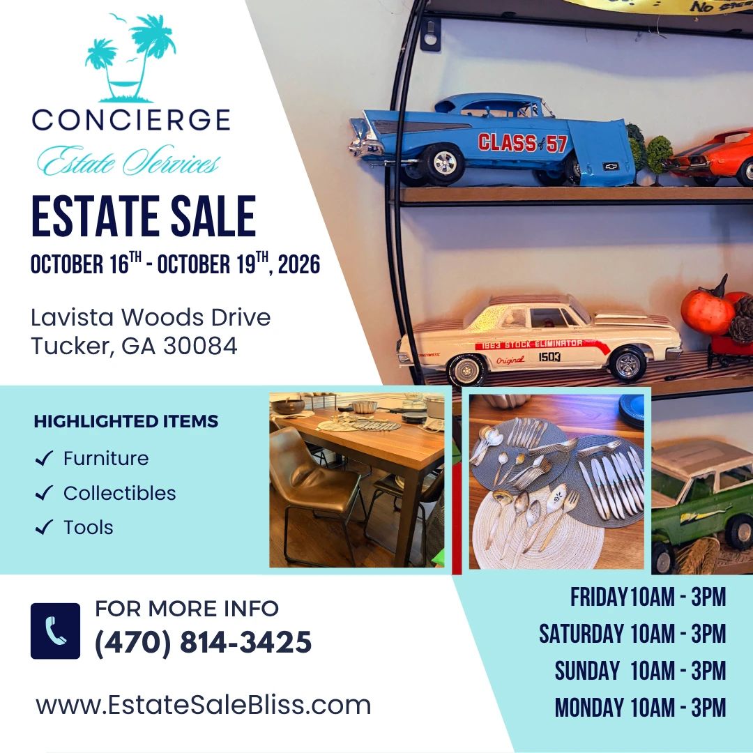 Tucker Estate Sale By Concierge Estate Services lavista Woods