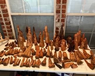 dried bald cypress knees