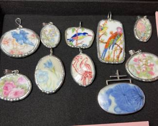 Antique Chinaware Pendants