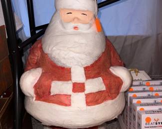 Large paper-mache/cotton Santa Claus