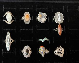 Vintage sterling silver rings