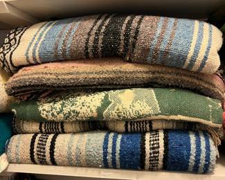 handwoven Mexican falsa blankets