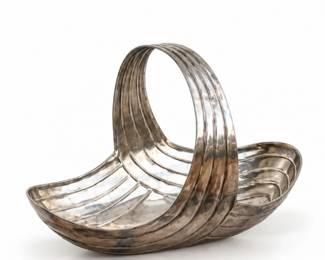 66 SilverPlatedArchedBasket