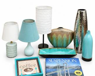 119 LargeTurquoiseHomeDcorLampCollection