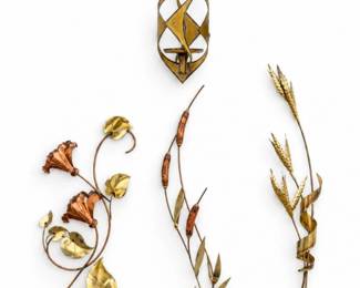52 VintageMCMBrassCopperWallArtHanovaCandleholder