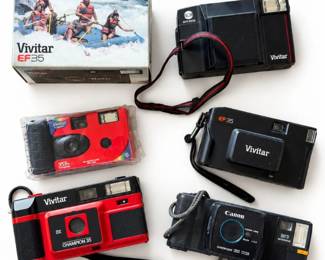 79 Vintage35mmFilmCameraLotVivitarCanonMinolta