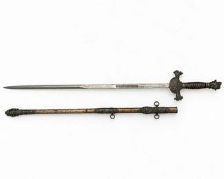 41 AntiqueKnightsofPythiasFraternalCeremonialSword