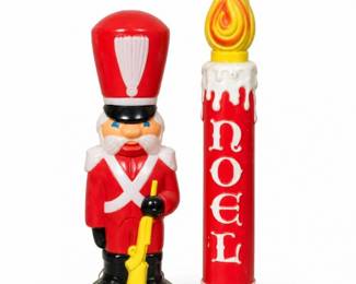 65 VintageEmpireBlowMoldNoelCandleToySoldier