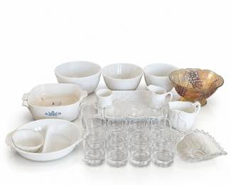 102 VintageWhiteDinnerware12DaysofChristmasGlasses
