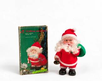 44 VintageWalkingSantaClausBatteryMusicalToy