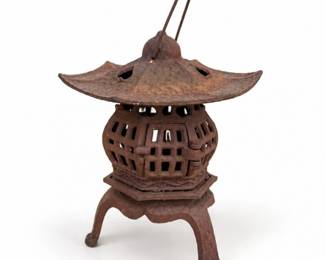 108 1940sJapaneseCastIronPagodaCandleLantern