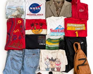 93 LargeMixedVintageClothingAccessoriesLot