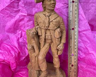 Austin Prod Inc Cowboy & Horse Terracotta Sculpture
