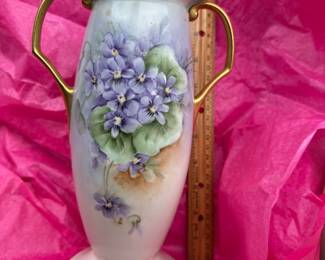 Hand-Painted Hydrangea Porcelain Vase