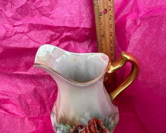 Schlaggenwald Hand-Painted Porcelain Pitcher