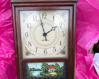 Seth Thomas Wood Grain Wall Clock