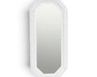 White Wicker Wall Mirror