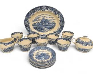 Salem English Village Olde Staffordshire Ironstone Tea Set Serving Dishes