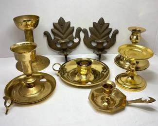 Brass Candle Holders And More