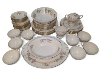 Homer Laughlin Heather Rose Eggshell Georgian China Set