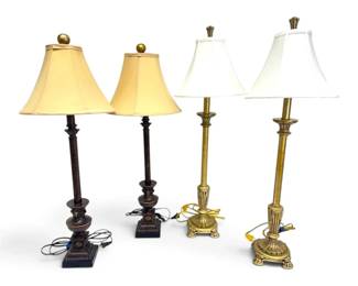 4 Brown Gold Table Lamps
