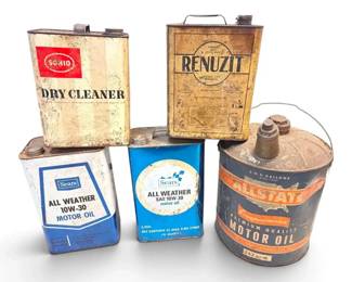 Vintage Oil Dry Cleaner Cans