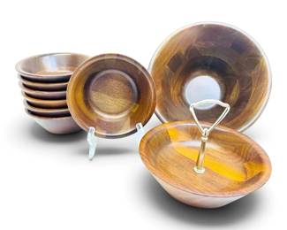 Vermillion Walnut Salad Bowl, Bowls, Candy Nut Dish