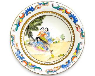 Chinese Colonial Lover Decorative Bowl