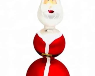 Santa Claus Glass Tree Topper