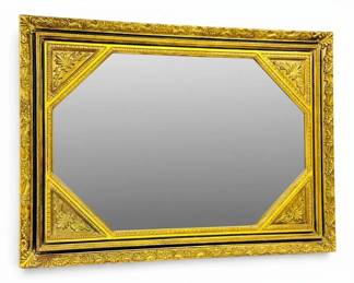 Large Ornate Golden Framed Wall Mirror