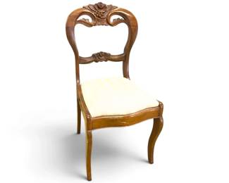 Upholstered Carved Wooden Chair