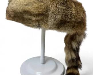 Davey Crocket Rabbit w Raccoon Tail Hat Small