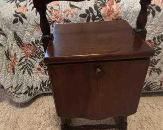 Antique Smoking Stand / Humidor Table