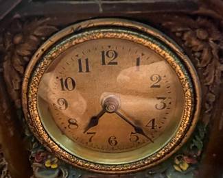 Vintage Lux Clock Manufacturing Co. 'Bungalow' Novelty Mantel Clock